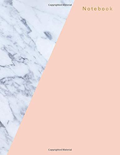 Notebook: Beautiful Pastel Graphic Style Marble Look With Gold Lettering | 150 College-Ruled Lined Pages 8.5 X 11 (Graphic Marble Collection)