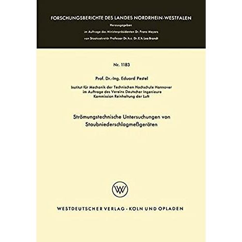 Strömungstechnische Untersuchungen Von Staubniederschlagsmeßgeräten