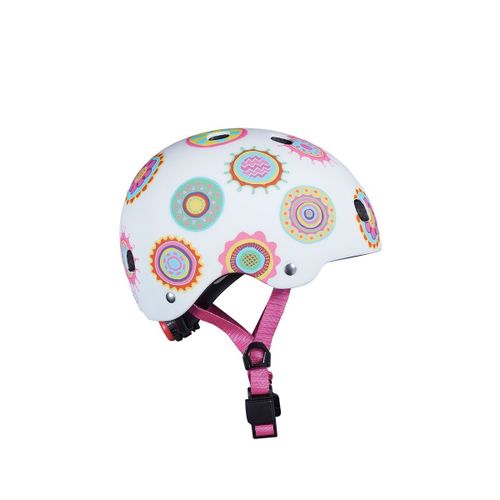 Casque Vlo Et Trottinette Doodle Dots Boucle Magntique Lumire Led Intgre Taille Xs