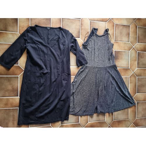 Lot De 2 Robes Noire Et Grise Pour Femme Taille 44