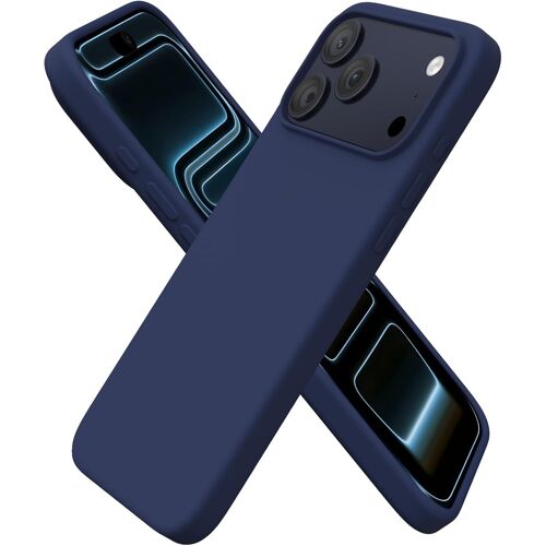 Case for iPhone 17 Pro Max (6.9") - Liquid Silicone Anti-Skid Full Protection Shockproof Full Protection Soft Microfiber Interior - Navy Blue