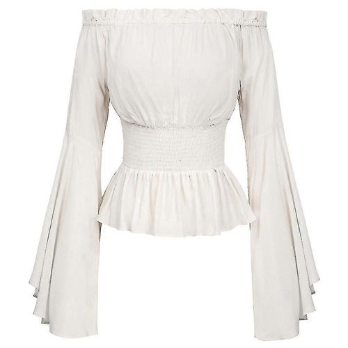 Chemisier Renaissance Pour Femme, Haut Médiéval Victorien, Épaules Dénudées, Manches Longues, Style Vintage, Costume De Pirate, Cosplay, Taille S