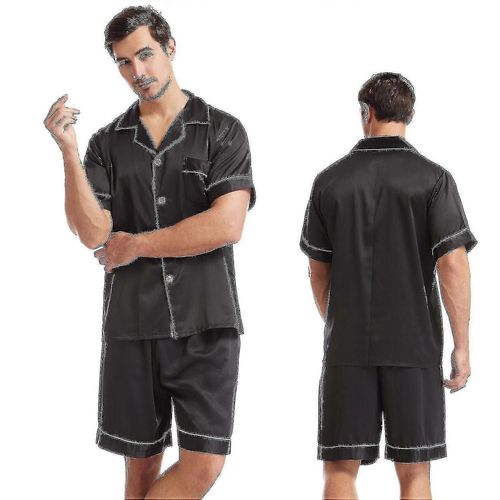 Srbtv-Men Ensemble Pyjama En Satin De Soie Doux Pour Homme (Y-2xl)