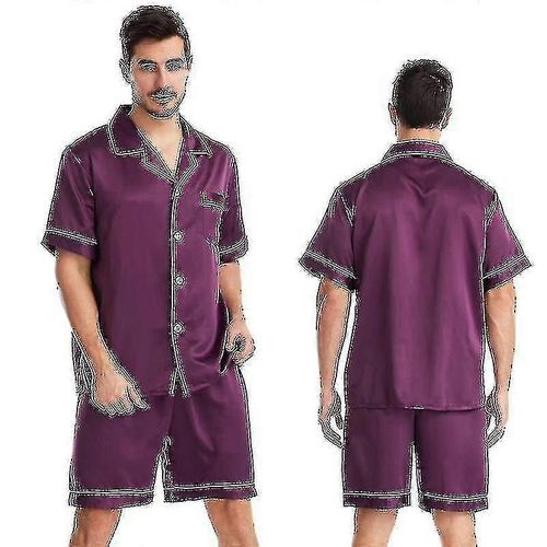 Srbtv-Men Ensemble Pyjama En Satin De Soie Doux Pour Homme (Tailles 3xl)