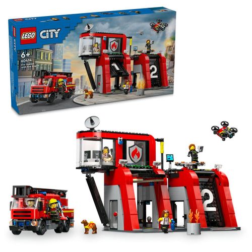 LEGO City - La caserne et le camion de pompiers - 60414