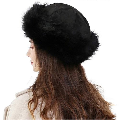 Bonnet D'hiver En Fausse Fourrure Et Daim Pour Homme Et Femme, Style Mongol, Chaud Et Épais, Idéal Pour La Neige