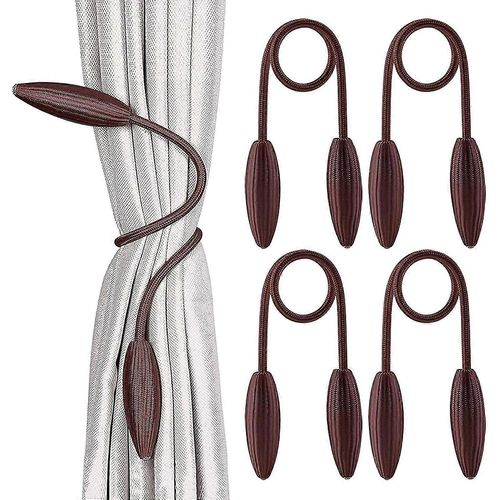 Lot De 4 Embrasses De Rideaux Magnétiques, Avec Boucle Pour Rideaux Tressés Magnétiques, Pour La Maison