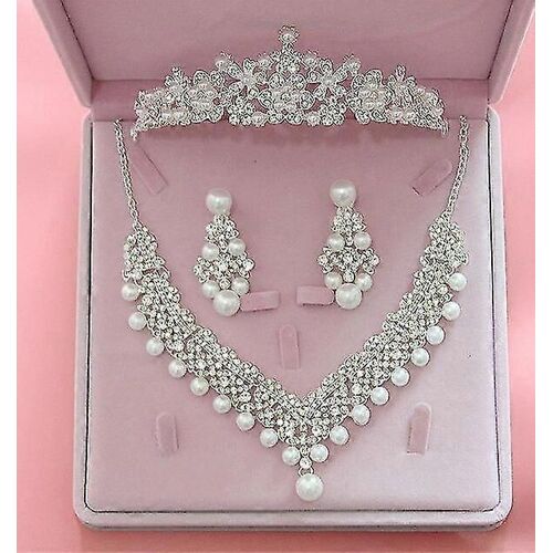Parures De Bijoux De Mariage En Cristal Pour Femmes, Accessoires De Haute Qualité, Diadèmes, Couronnes, Boucles D'oreilles, Colliers Pour Enfants