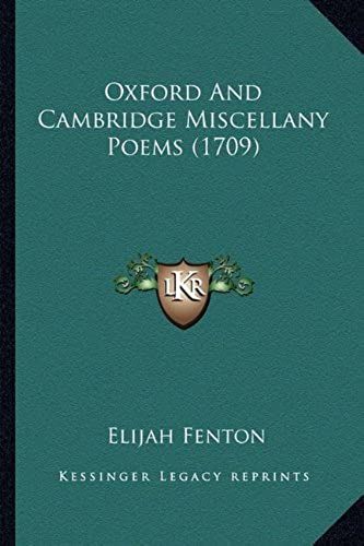 Oxford And Cambridge Miscellany Poems (1709)