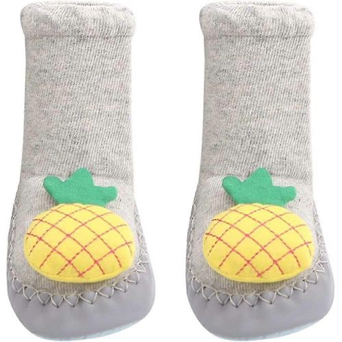 Mocassins Pour Bébé Fille, Chaussettes Antidérapantes En Coton, 12 Cm