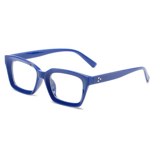 Lunettes De Lecture Vintage Élégantes À Monture Rectangulaire Épaisse 0-300, Verres Presbytes - Monture Bleue 150