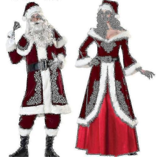 Robes De Bal De Noël, Uniformes De Spectacle, Costumes De Scène Pour Couple, Père Noël, Version Zzy-Men