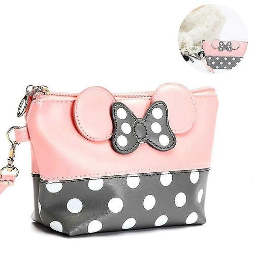 Sac à main de voyage en cuir pour maquillage, trousse de toilette portable