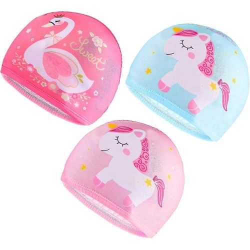Lot De 3 Bonnets De Bain Unisexes Et Imperméables Pour Enfants De 6 À 14 Ans