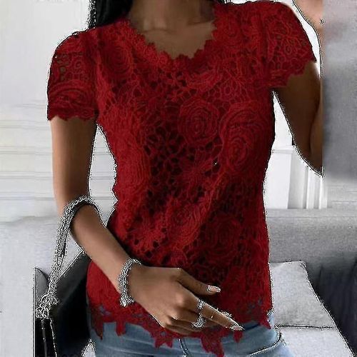 T-Shirt De Plage Décontracté À Manches Courtes Pour Femme - Taille M