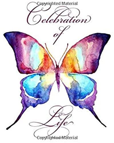Celebration Of Life: Purple Butterfly Memorial Service Guest Book