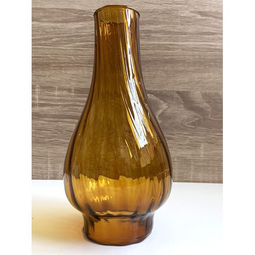 Abat-Jour Verre de Lampe à Pétrole &amp Huile Style Rochester Ambré Torsadé