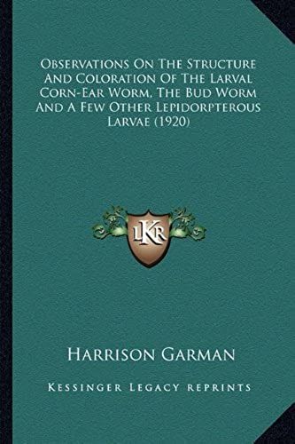 Observations On The Structure And Coloration Of The Larval Corn-Ear Worm, The Bud Worm And A Few Other Lepidorpterous Larvae (1920)