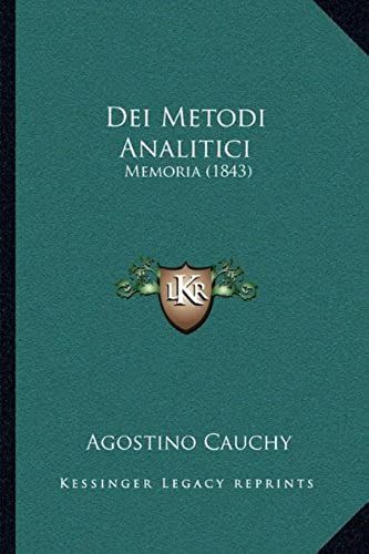 Dei Metodi Analitici: Memoria (1843)