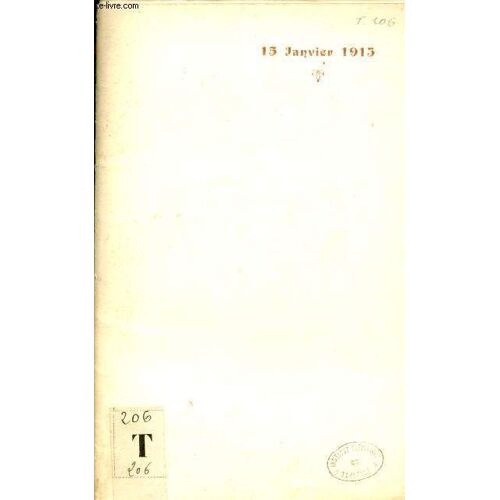Souvenir Du Mariage De Monsieur André Toulemon Et De Mademoiselle Jeanne Boscredon - 15 Janvier 1913.