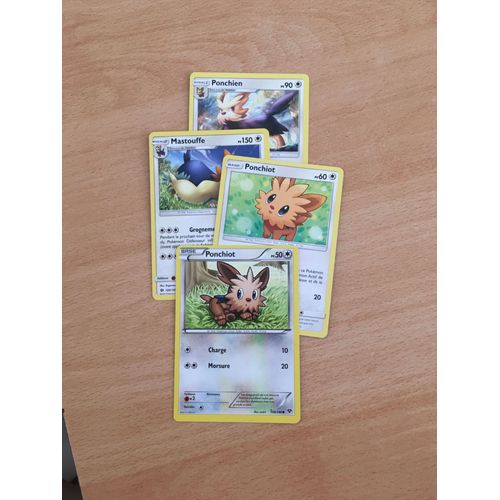 (1702) Mastouffe + Ponchien + 2x Ponchiot (Pokemon)