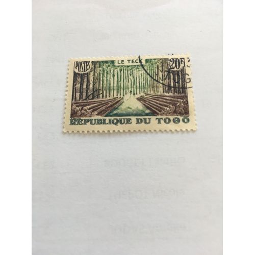 Togo.. 20f République Du Togo. Le Teck . Oblitéré.