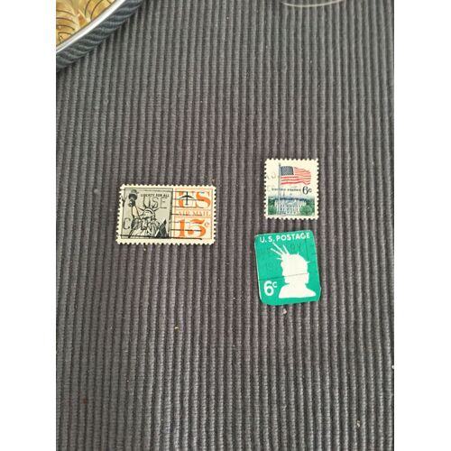 2 Timbres Poste Aerienne Usa Et Vignette Postage