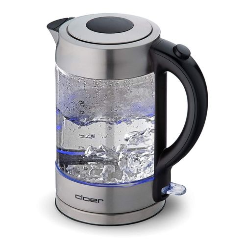 Cloer 4429 Bouilloire en verre 2200 W 1,7 litres acier inoxydable