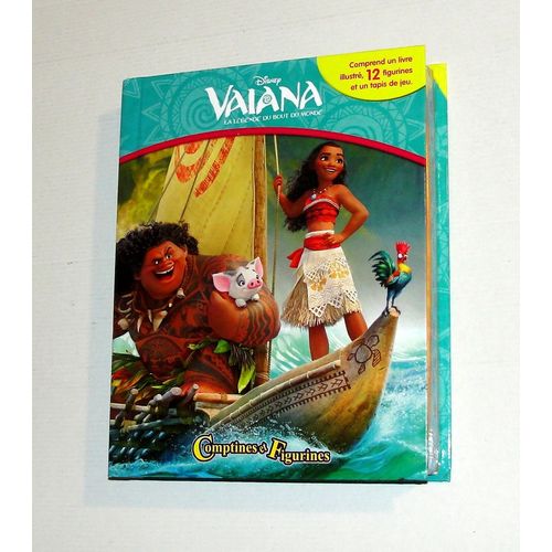 Comptines Et Figurines Vaiana Disney + Livre Tapis Et Lot De 12 Figurines