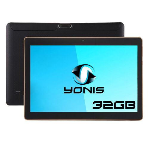Tablette Android 7.0 Dual Sim 4G Ecran Ips 10 Pouces Quadcore Bluetooth GPS Noir + SD 32Go YONIS