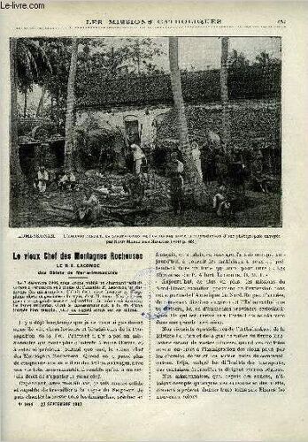 Les Missions Catholiques N° 1999 - Le Vieux Chef Des Montagnes Rocheuses, Le R.P. Lacombe, Les Religions Au Cambodge, Boudhisme, Mahométisme, Christianisme, Six Cents Lis A Travers Le Chan Tong