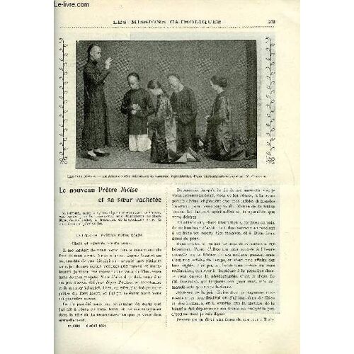 Les Missions Catholiques N° 2096 - Le Nouveau Prêtre Moïse Et Sa Soeur Rachetée, Les Pères De Terre Sainte Pendant Les Massacres D Arménie, Etude Sur Le Kokkaido Ou Yeso Par Alfred Joseph Hutt