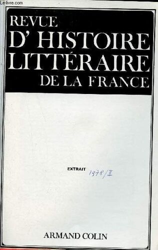 Revue D Histoire Littéraire De La France - Extrait : Claudel Et Sénèque Le Tragique Par A.Espiau De La Maëstre.