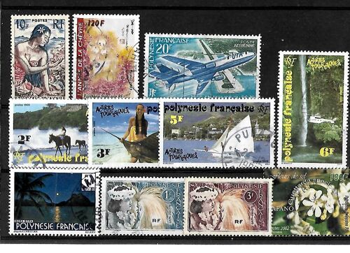 Polynésie Française-Lot De 11 Timbres Oblitérés-Très Bon Etat