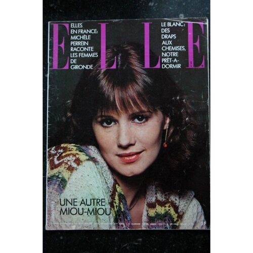 Elle 1670 09 Janvier 1978 Miou-Miou Cover - Françoise Giroud - Philippe Aries - 98 P. Fashion Vintage