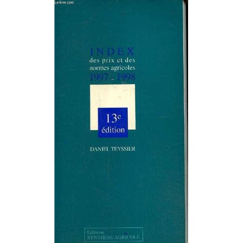 Index Des Prix Et Des Normes Agricoles, 1997-1998