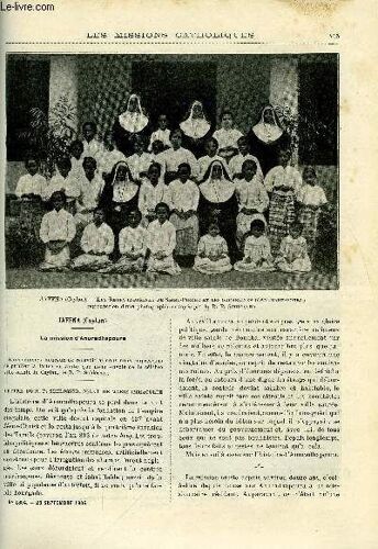 Les Missions Catholiques N° 1894 - Jaffna, La Mission D Anuradhapoura, Syrie, Religieuses Françaises Au Liban, Au Pays Des Antankares Par Le R.P. Paul Pichot, Petites Iles Malgaches