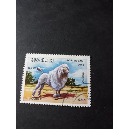 Chien Dog Timbre Postes Lao 1982 Tp16