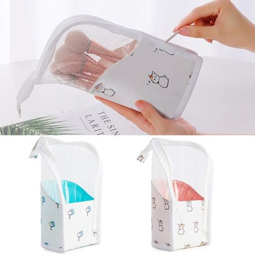 Dessin Animé Maquillage Stylo Pochette Organisateur Étanche Stand-Up Cosmétique Sac De Rangement