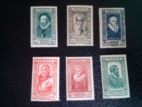 Timbre France Yt 587 A 592 Séries: Personnages Célèbres 1943 ( 90304 )