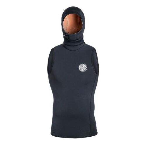 Lycra Débardeur Avec Cagoule Fbomb Polypro Hood Vest Rip Curl 1619 Black/Black M Noir