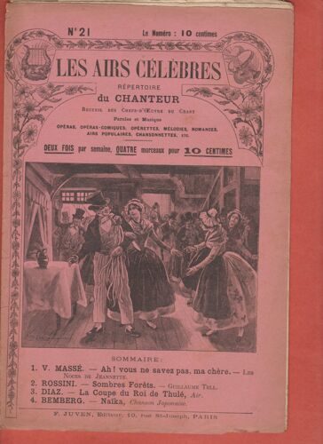 Les Airs Célèbres N°21 Répertoire Du Chanteur