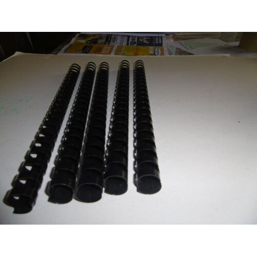 Lot De 10 Baguettes A Relier Spirale 18mm Noires Ibico