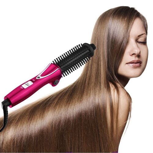 Cooliss Brosse Baril Fer À Friser Ionique Electrique Rond Brosse Chauffante Pliable Bigoudi Lisseur Cheveux Friser Baguette 