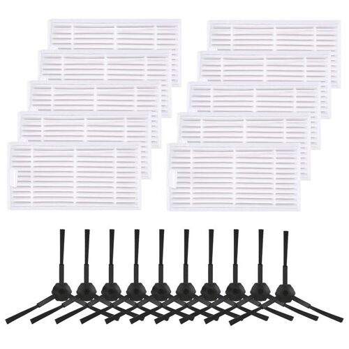 Filtre de remplacement et brosse, accessoires pour aspirateur Robot Ilife V3S V3S Pro, V5 et V5S V5S Pro, très efficace, 20 paquets