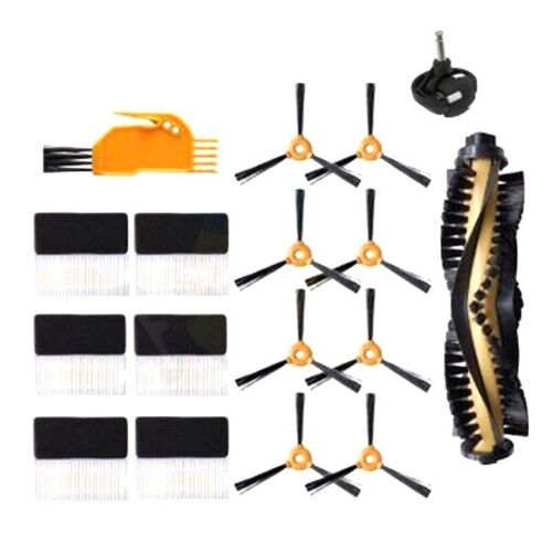 17 Pièces Brosse Latérale Roulette Filtre pour ECOVACS DEEBOT 600 601 605 710 N79 N79S Aspirateur Pièces De Rechange