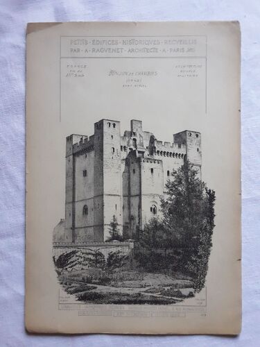 Petits Édifices Historiques (Raguenet) "Donjon De Chambois (Orne)" Et "Château Fort Du Monastère De Lérins " "