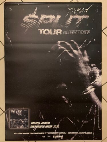 Josman / Jo$Man - Split Tour Ft. Easy Dew - 70x100 Cm - Affiche / Poster Envoi En Tube