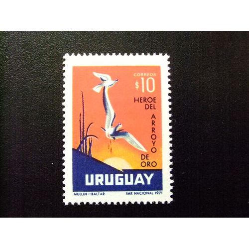 109 Uruguay 1972 / Heroe Del Arroyo De Oro / Yvert 830 Mnh
