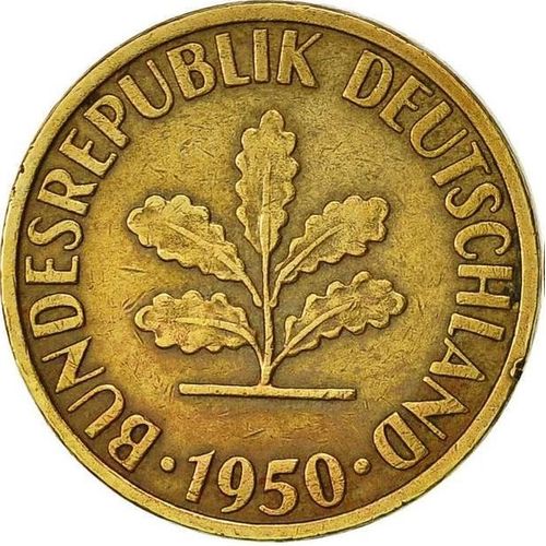 Pièce 5 Pfennig Allemagne - 1950 F